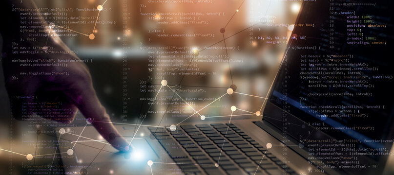 js coding on laptop