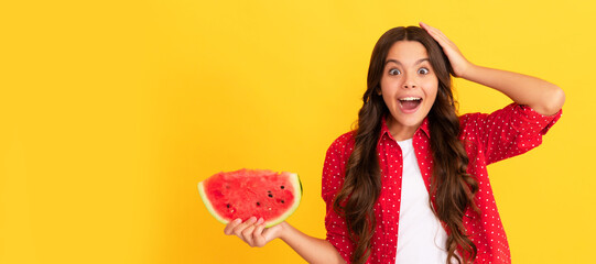 fructose healthy eating on summer vacation. teen girl having fun. Summer girl portrait with...