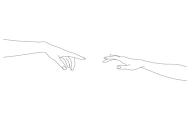 Holding hands. Palms in one line. Hand in hand.