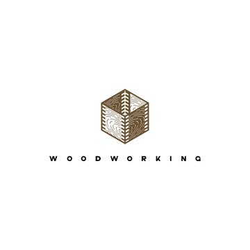 

illustration consisting of a picture of a piece of wood and the inscription "woodworking" in the form of a symbol or logo