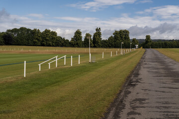Fototapeta na wymiar Cowdray polo fields at Midhurst, West Sussex