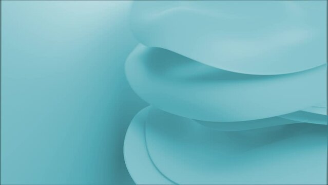 Light Blue Pastel Wavy Abstract Soft Effect 3D Shapes in Motion Design Background Rendering Effect	
