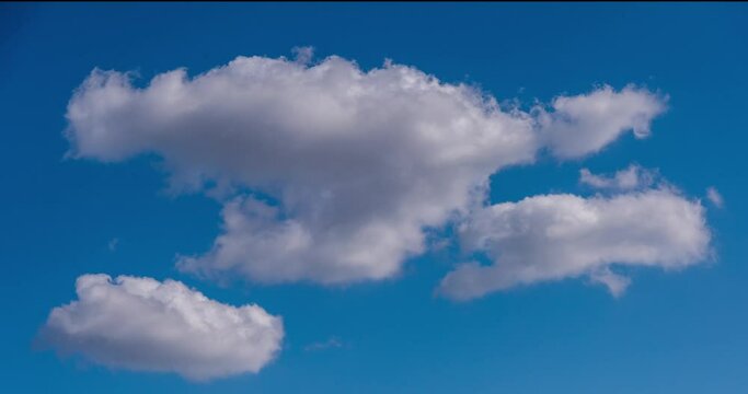 timelapse of clouds in blue sky