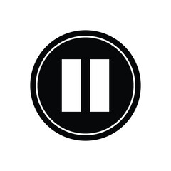 Pause symbol, web and computer icon