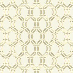 Seamless dotted golden wavy ornament. Modern background. Geometric modern pattern