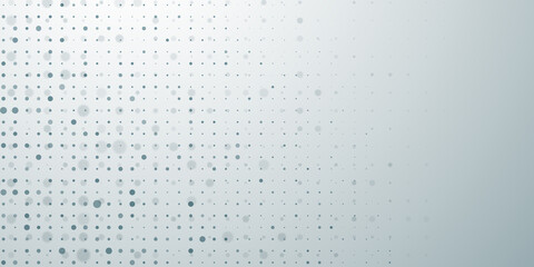 Abstract background in gray colors made of big and small dots