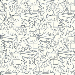 Fototapeta premium Seamless abstract decorative pattern with colorful elements