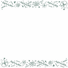 greeting frames, birthdays,bows,flowers,ekibana,botany,fir twigs,twigs with green leaves,greeting ribbons,pattern,zigzags,patterns,ornate patterns