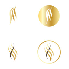Hair treatment logo removal logo vector image design illustration