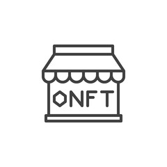 NFT market line icon