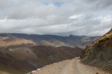 Famous and mythical route 40 in Argentina in one of its most dangerous sections. From San Antonio de Los Cobres to Cachi