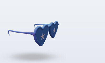3d sunglasses love Somalia flag rendering left view