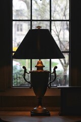 lamp on the table