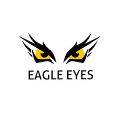 Illustration vector graphics of eagle eyes design perfect for logo