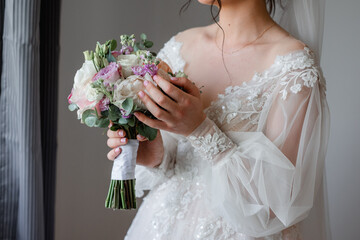 bride with bouquet