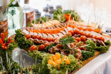 salad with salmon and vegetables