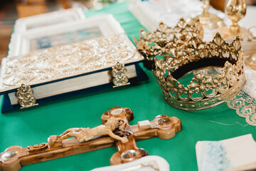 jewelry box and jewelry on the table