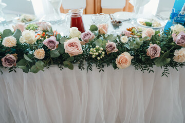 wedding bouquet on the table