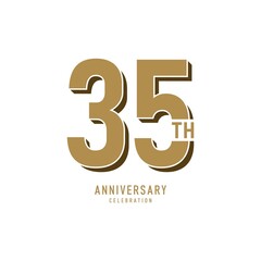 35 Years Anniversary Celebration, Vector Design Illustration Template