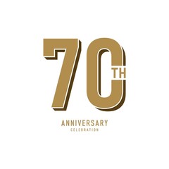 70 Years Anniversary Celebration, Vector Design Illustration Template