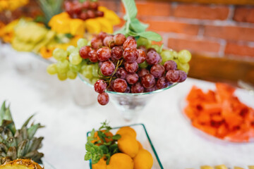 still life with fruits and berries