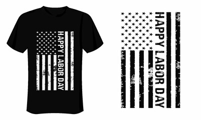 Labor Day Flag T Shirt Design