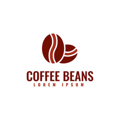  coffee beans logo design template 