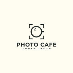  photo cafe logo design template 