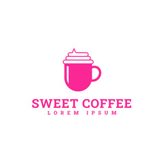  sweet coffee logo design template  