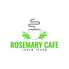  rosemary cafe logo design template 