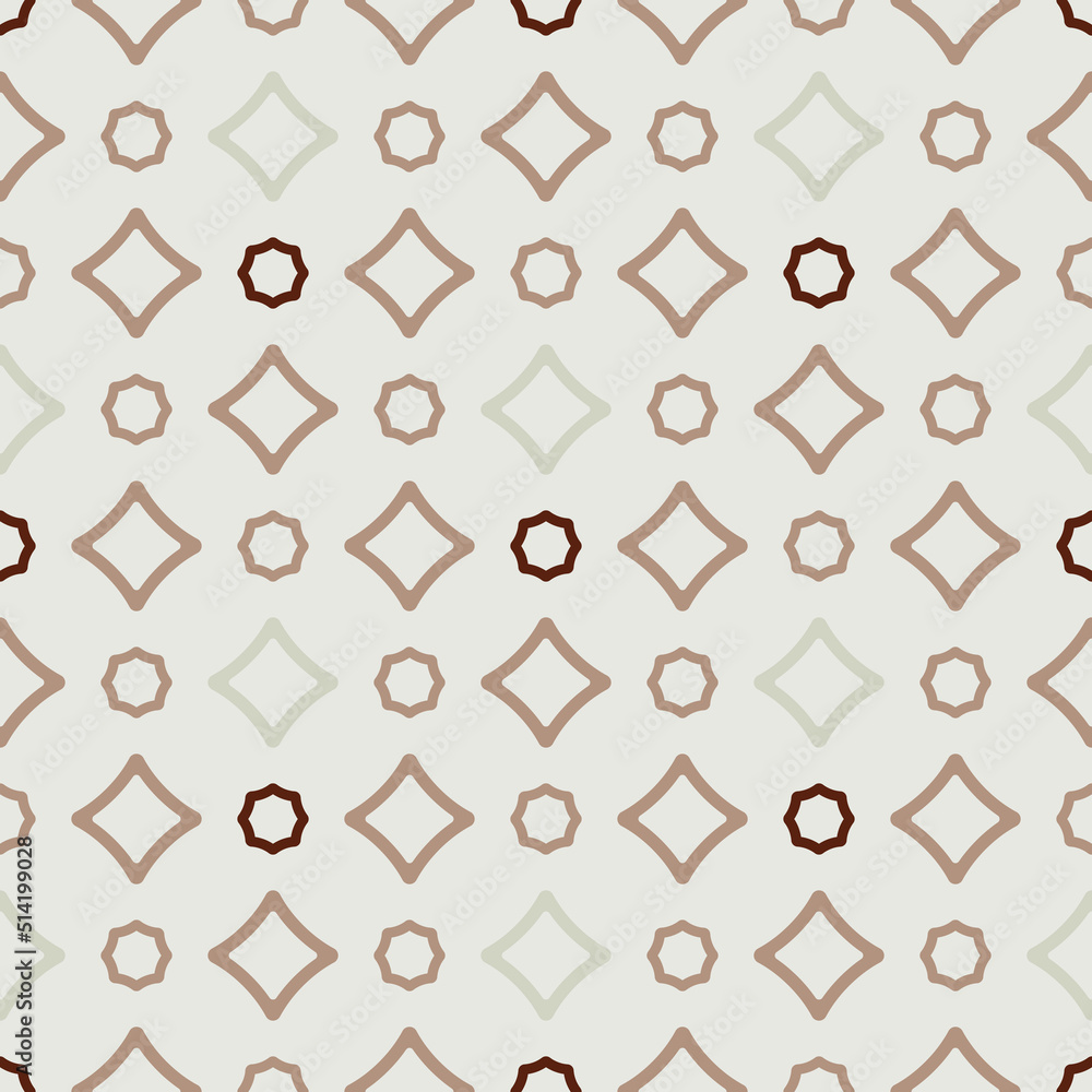 Poster Coffee figures are simple. Interior design and print for decoration. Seamless pattern for stylish design.  Simple coffee pattern.