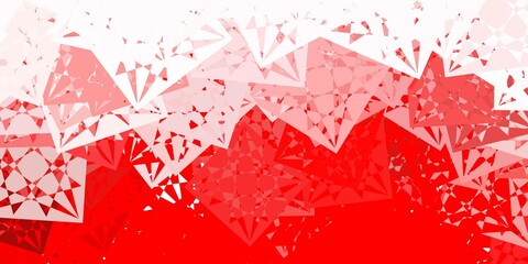 Light Red vector template with triangle shapes.