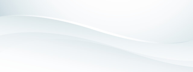 White abstract wave shape background banner