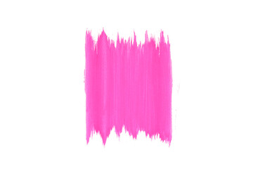 Pink colorwater brush strokes paint on white background,Abstract color	