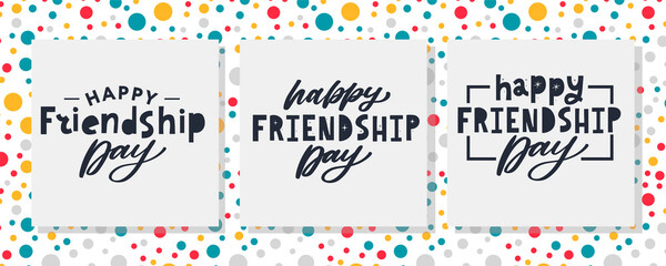 Friendship day vector illustration with text and elements for celebrating friendship day 2022