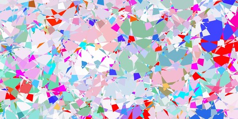 Light Red, Yellow vector template with triangle shapes.