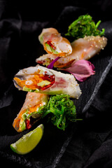 Spring roll with shrimps