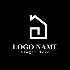 Home interior themed vector logo