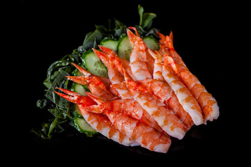 Sashimi with shrimps