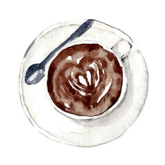 Watercolor cup of coffee