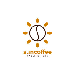 Coffee Bean Logo Identity. Simple Logo Coffee for Brand Identity