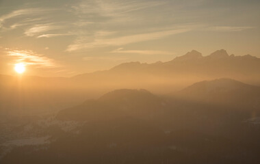 Mountains sillhouettes. 
