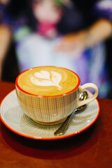 cup of coffee on table