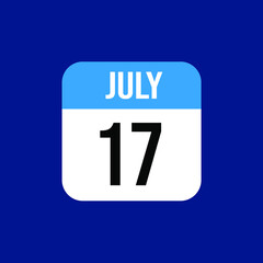 calendar icon with a blue background