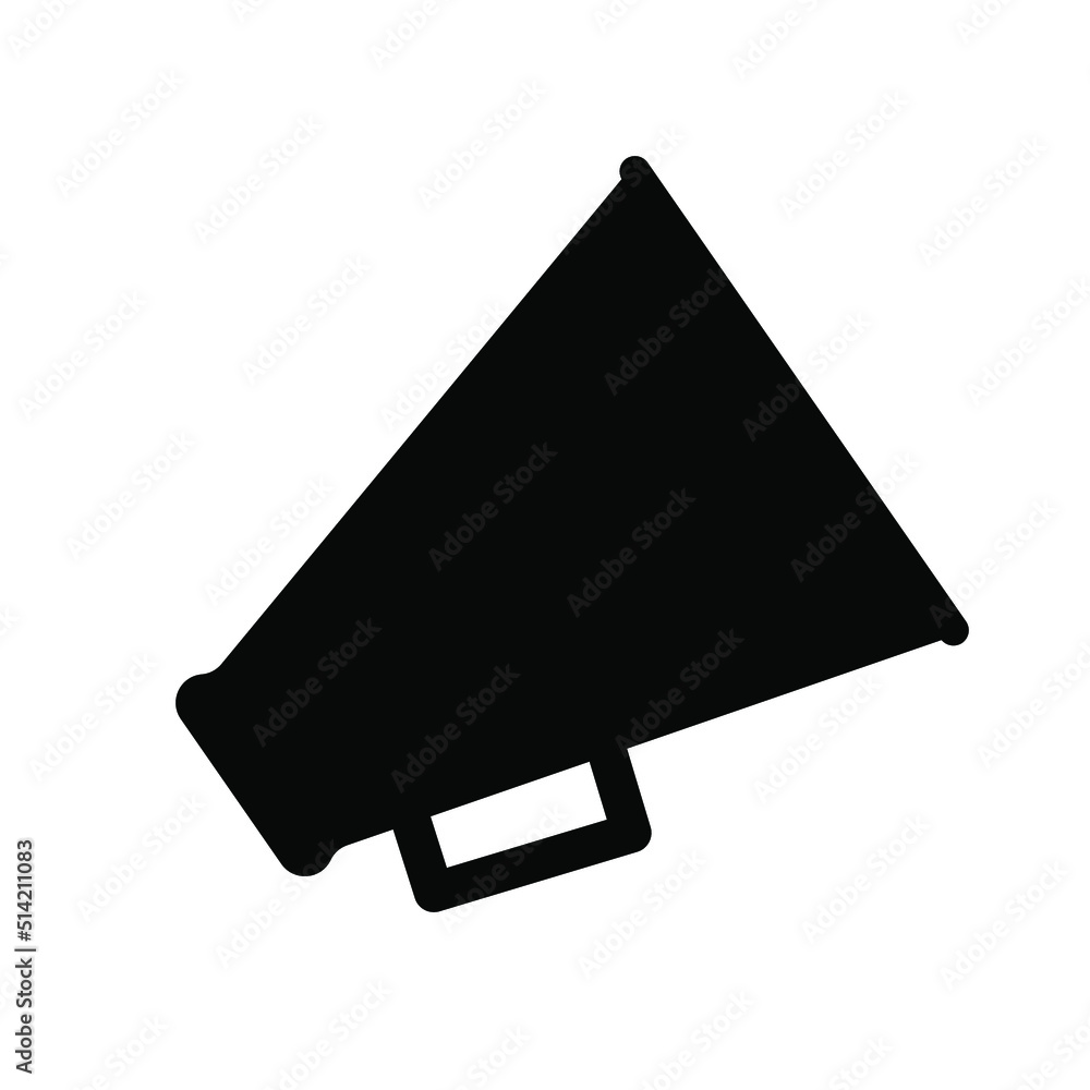 Poster loudspeaker vector icon. black loudspeaker in flat style. megaphone vector icon.