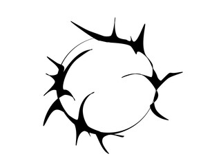 Circle with dynamic swoosh frame.Monochrome circle element. Abstract  background for your text, card, wallpaper,text.