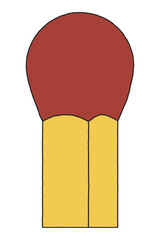 Brown leather ball in the goal net