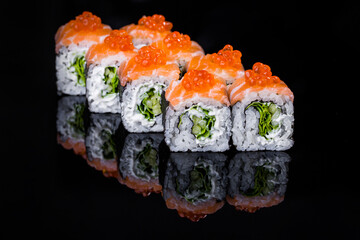 Roll with salmon