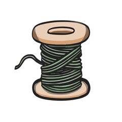 Spool of thread for sewing and needlework illustration vector