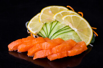 Sashimi, with salmon